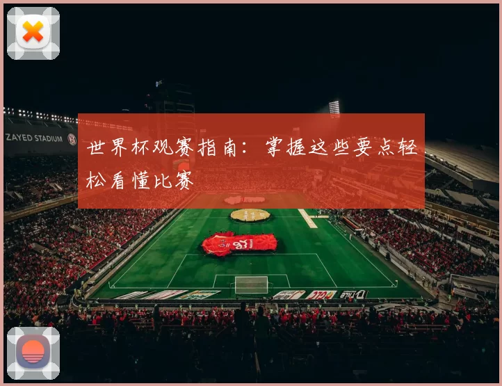 世界杯观赛指南:掌握这些要点轻松看懂比赛